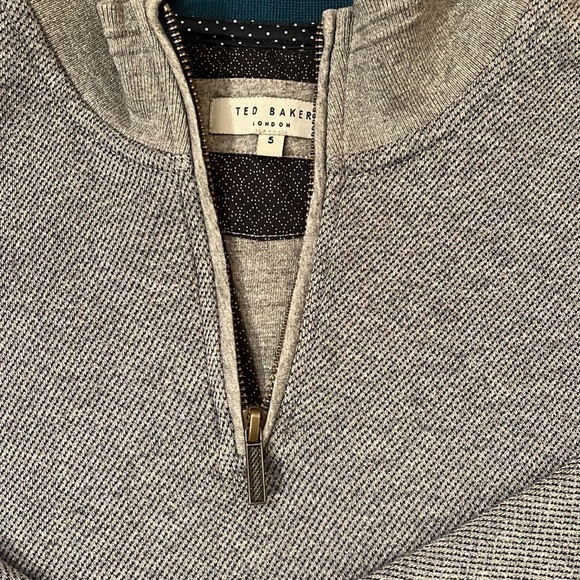 Ted Baker London Other - Ted Baker Gray 1/4 Zip Pullover Sz 5 (XL) EUC